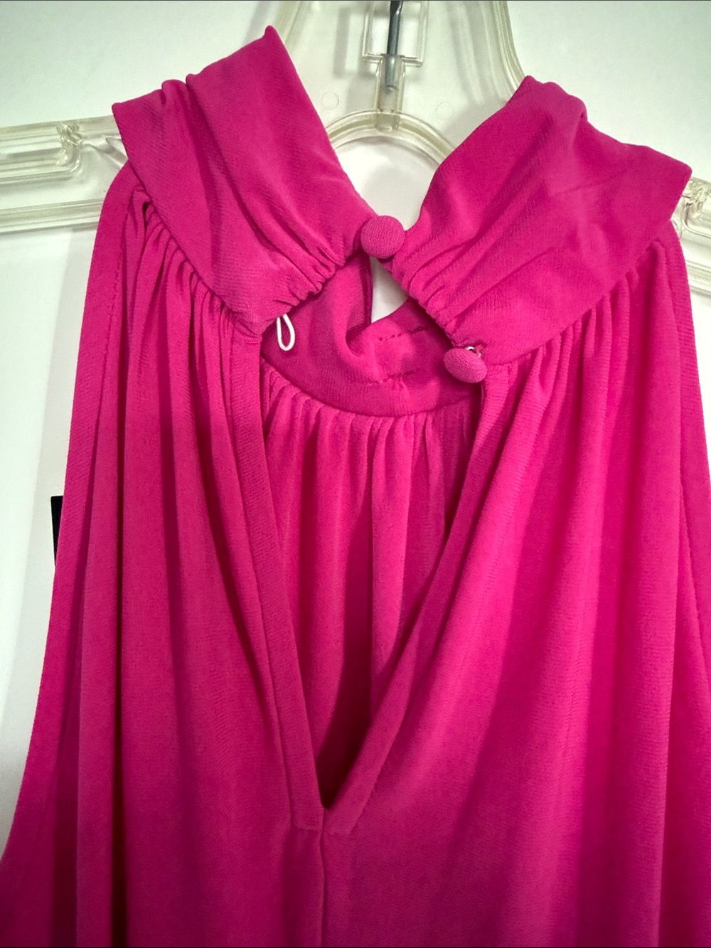 Express Hot Pink Halter Midi Dress - Picture 3 of 4